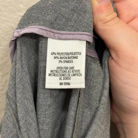 NWT Vintage Casual Corner Annex Petite Stretch Gray Dress Pants- Size 12 Petite - Picture 4 of 4